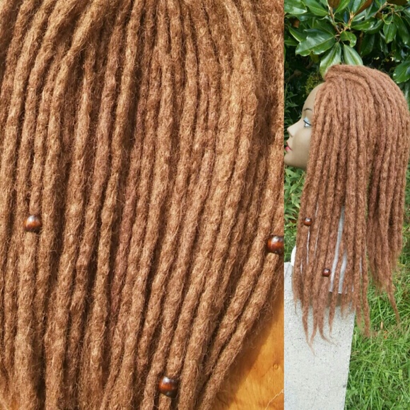 Handmade Crocheted Brown reusable dreadlocks - Picture 2 of 6